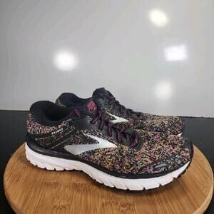 Brooks Adrenaline GTS Sz 8.5 Womens 008961 Black Pink Running Athletic Sneakers